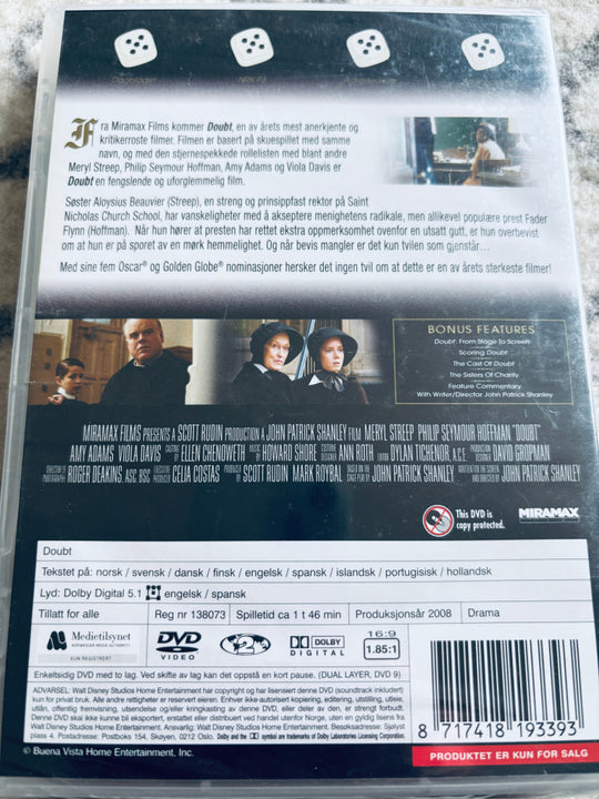Doubt. DVD. Ny i plast!