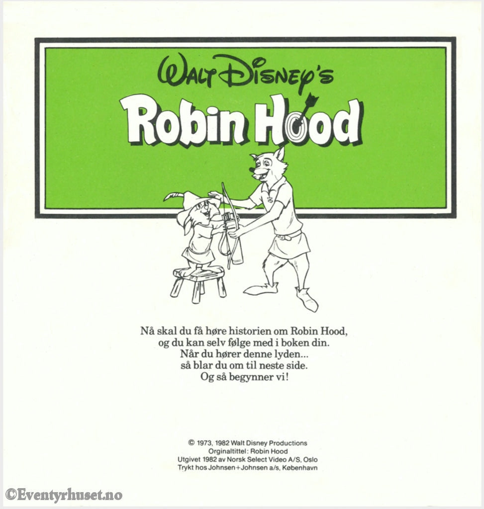 Download: 02 Disney Eventyrbånd - Robin Hood. Digital Lydfil Og Bok I Pdf-Format. Norwegian Dubbing.