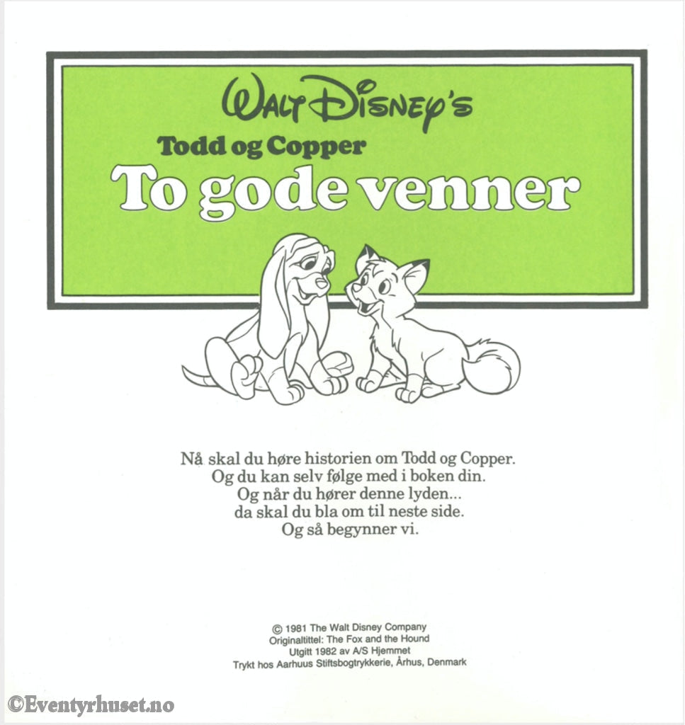 Download: 03 Disney Eventyrbånd - Todd Og Copper To Gode Venner. Digital Lydfil Bok I Pdf-Format.