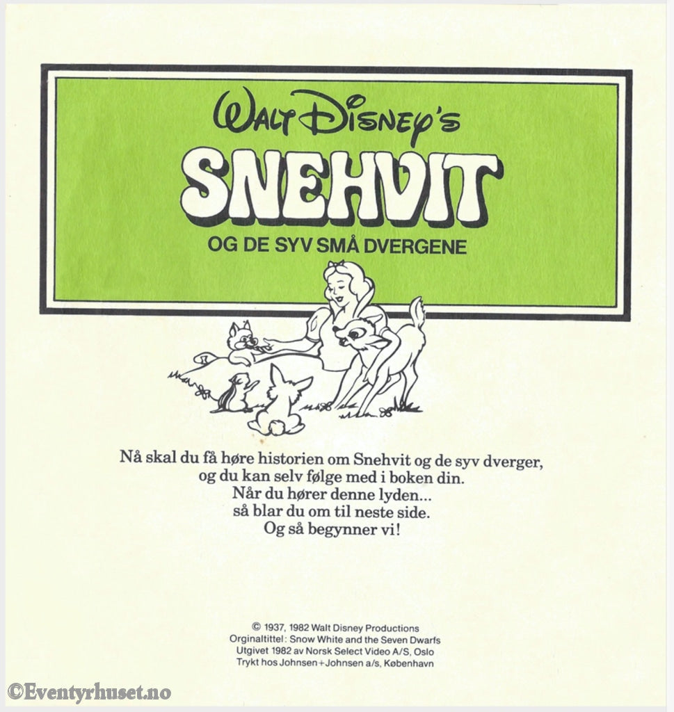 Download: 08 Disney Eventyrbånd - Snehvit Og De Syv Små Dvergene. Digital Lydfil Bok I Pdf-Format.