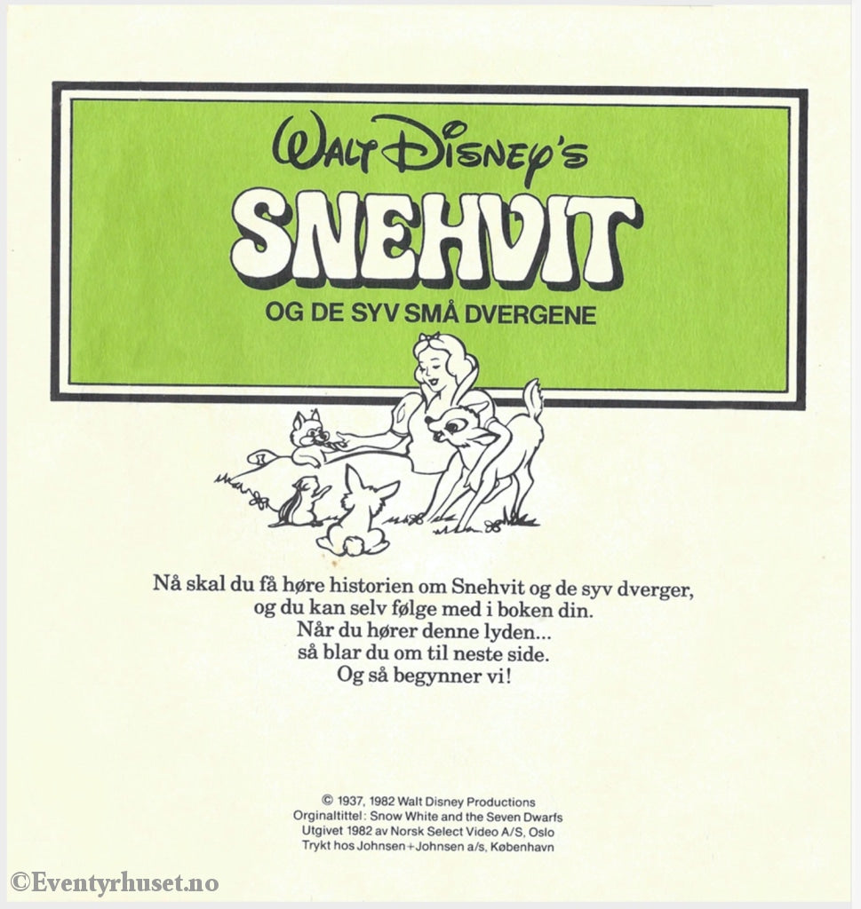 Download: 08 Disney Eventyrbånd - Snehvit Og De Syv Små Dvergene. Digital Lydfil Bok I Pdf-Format.