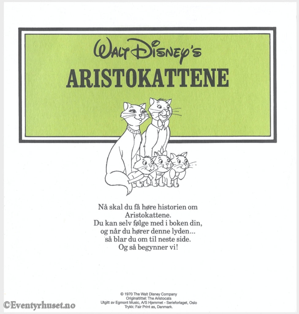 Download: 12 Disney Eventyrbånd - Aristocats. Digital Lydfil Og Bok I Pdf-Format. Norwegian Dubbing.