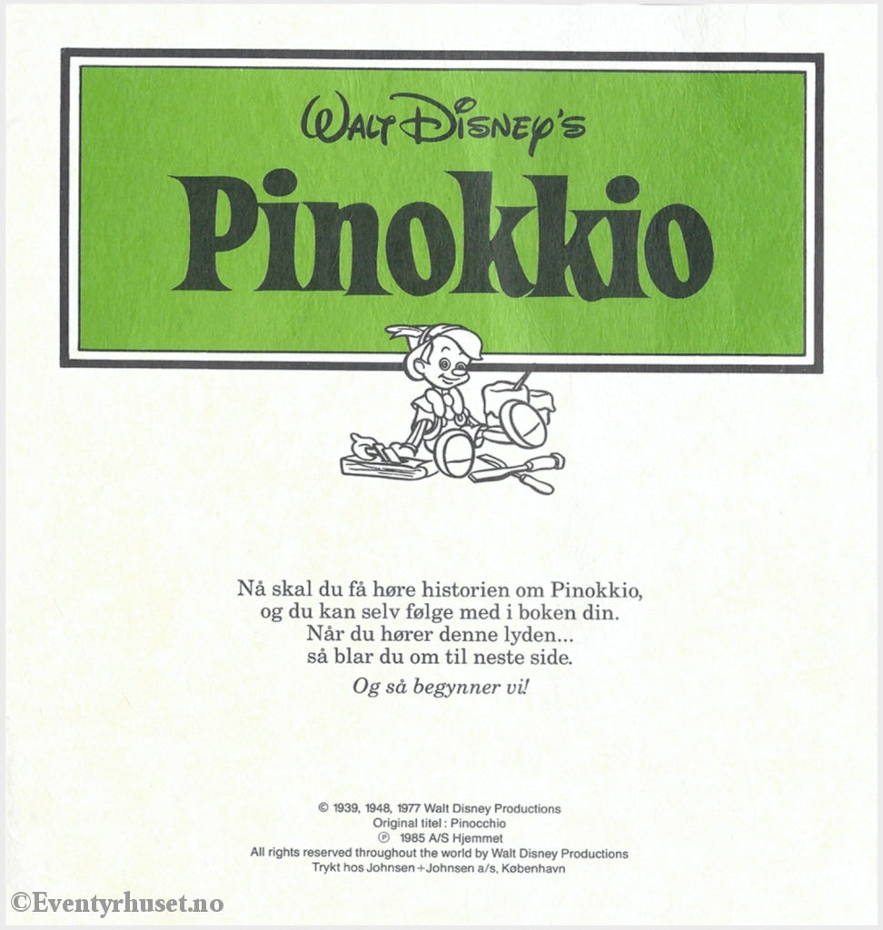 Download: 14 Disney Eventyrbånd - Pinokkio. Digital Lydfil Og Bok I Pdf-Format. Norwegian Dubbing.