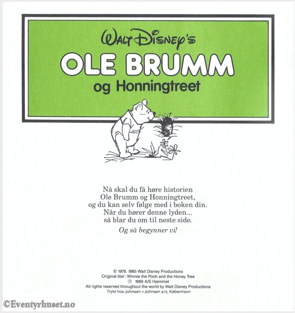 Download: 15 Disney Eventyrbånd - Ole Brumm Og Honningtreet. Digital Lydfil Bok I Pdf-Format.