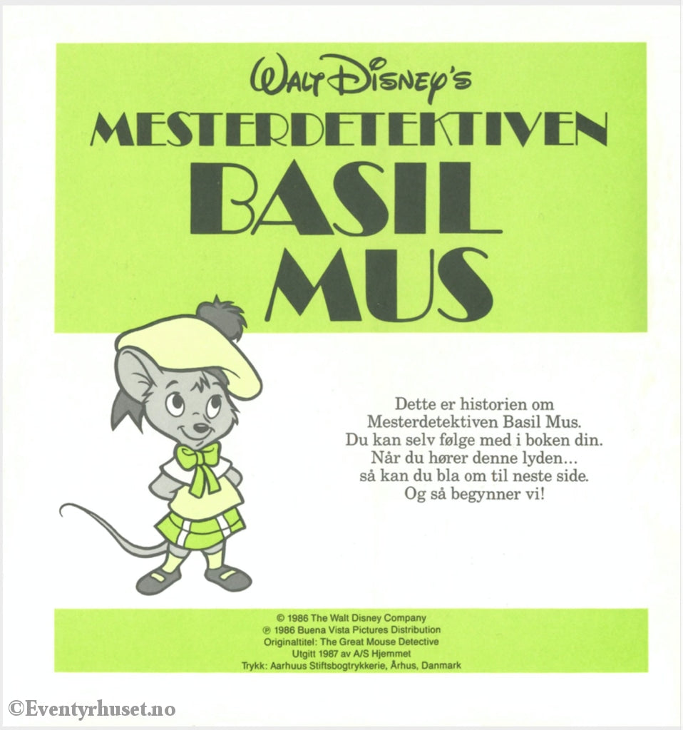 Download: 23 Disney Eventyrbånd - Mesterdetektiven Basil Mus. Digital Lydfil Og Bok I Pdf-Format.