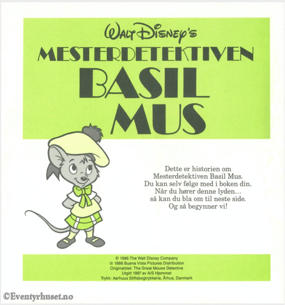 Download: 23 Disney Eventyrbånd - Mesterdetektiven Basil Mus. Digital Lydfil Og Bok I Pdf-Format.