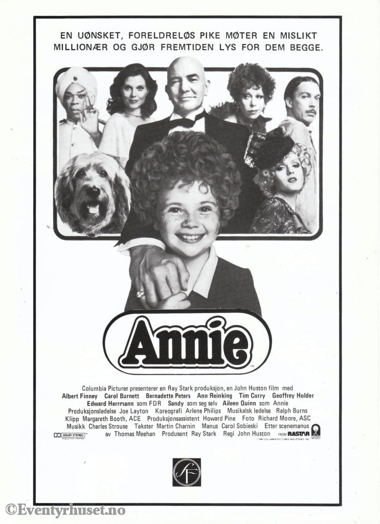 Download: Annie. Unik Brosjyre På 4 Sider Med Norsk Tekst (Vaskeseddel). Digital Fil I Pdf-Format.