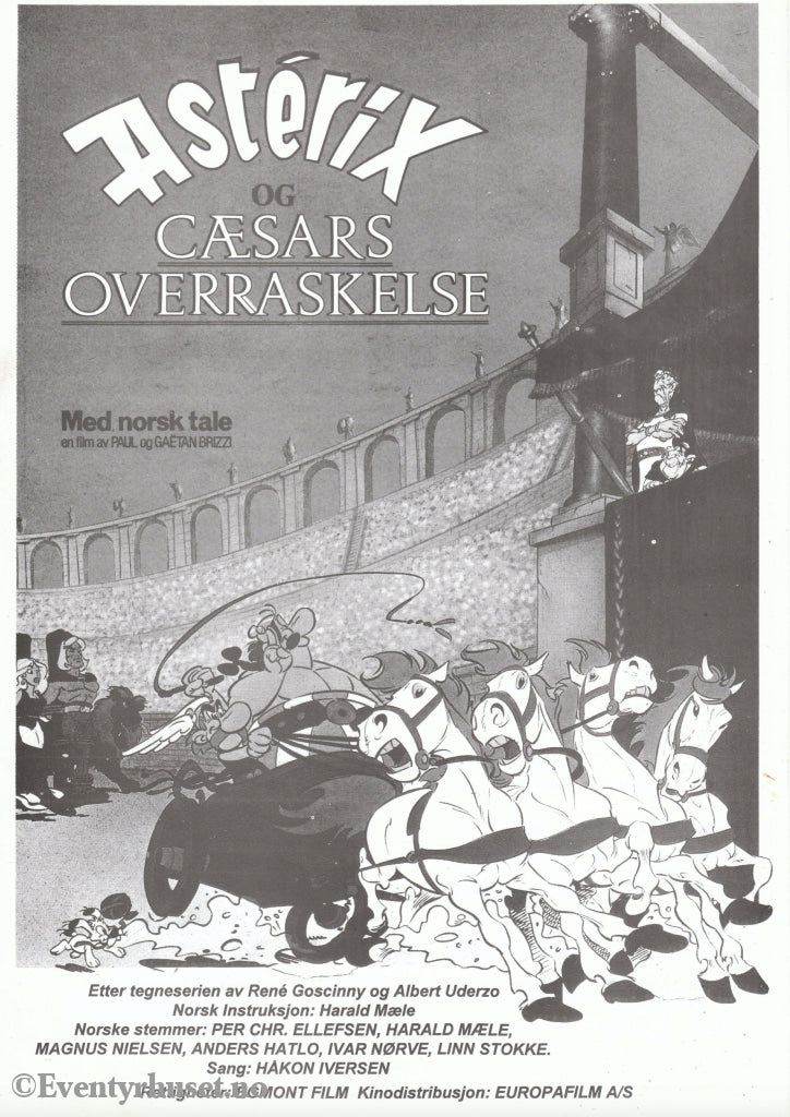 Download: Asterix Og Cæsars Overraskelse. Unik Brosjyre På 2 Sider Med Norsk Tekst (Vaskeseddel).
