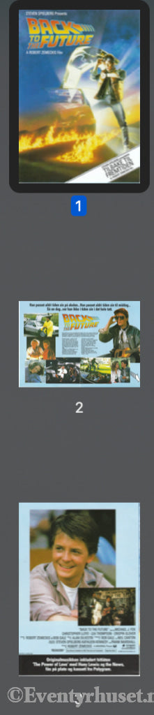 Download: Back To The Future (Tilbake Til Fremtiden). Unik Brosjyre På 4 Sider Med Norsk Tekst.