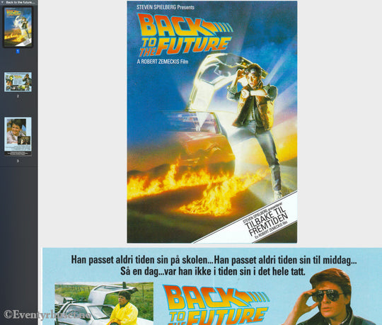 Download: Back To The Future (Tilbake Til Fremtiden). Unik Brosjyre På 4 Sider Med Norsk Tekst.