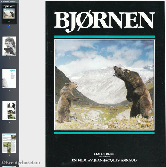 Download: Bjørnen. Unik Brosjyre På 16 Sider Med Norsk Tekst. Digital Fil I Pdf-Format.