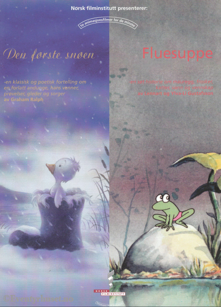 Download: Den Første Snøen / Fluesuppe. Unik Brosjyre På 2 Sider Med Norsk Tekst (Vaskeseddel).