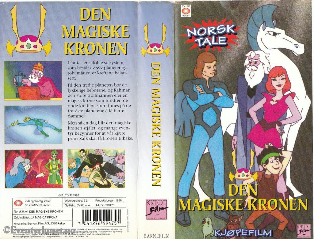 Download / Stream: Den Magiske Kronen. 1988. Vhs. Norwegian Dubbing. Vhs