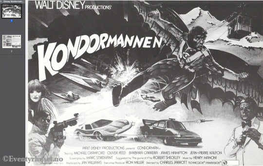 Download: Disney - Kondormannen. Unik Brosjyre På 2 Sider Med Norsk Tekst (Vaskeseddel). Digital Fil