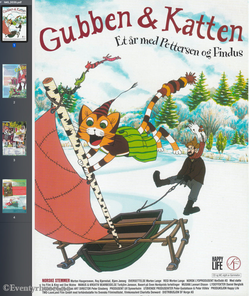 Download: Gubben Og Katten - Et År Med Pettersen Findus. Unik Brosjyre På 4 Sider Norsk Tekst