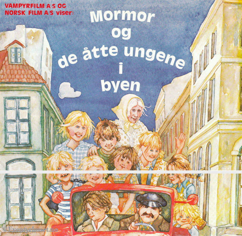 Download: Mormor Og De Åtte Ungene I Byen. Unik Brosjyre På 4 Sider Med Norsk Tekst (Vaskeseddel).