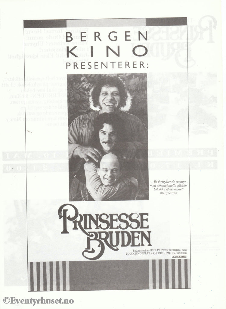 Download: Prinsessebruden. Unik Brosjyre På 2 Sider Med Norsk Tekst (Vaskeseddel). Digital Fil I