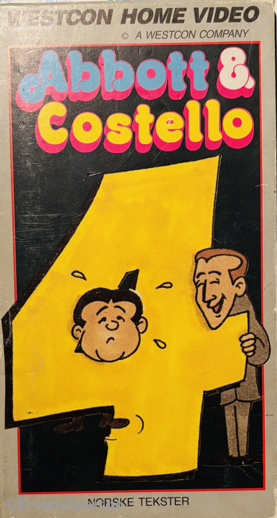 Download / Stream: Abbott & Costello (Helan & Halvan). Vol. 4. VHS slipcase. Norwegian subtitles. VHS