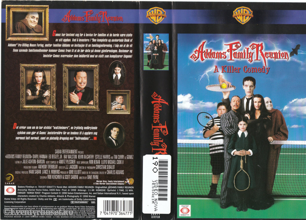 Download / Stream: Adams Family Reunion. 1998. VHS SB. Norwegian subtitles. VHS