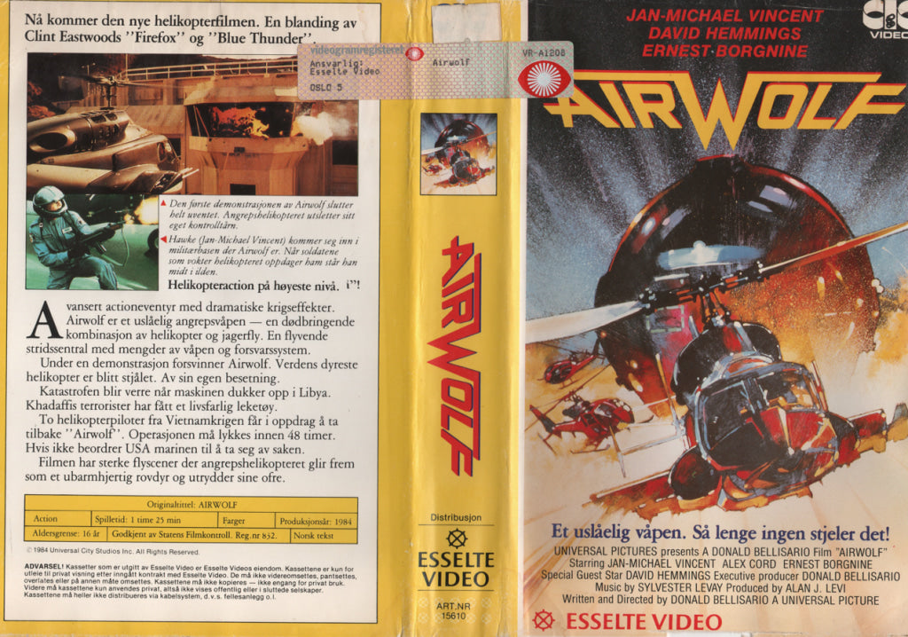 Download / Stream: Airwolf. 1984. Vhs Big Box. Norwegian Subtitles.