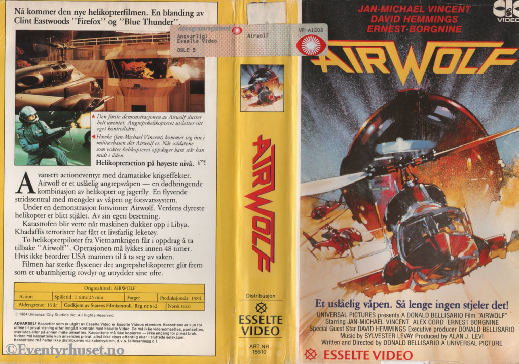 Download / Stream: Airwolf. 1984. Vhs Big Box. Norwegian Subtitles.