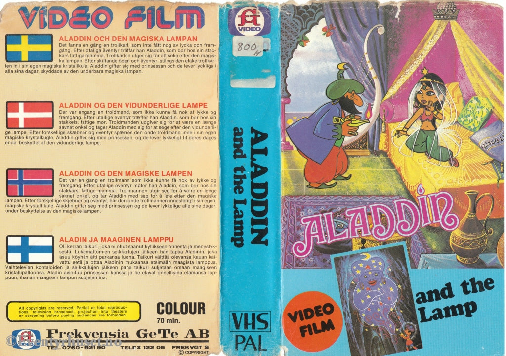 Download / Stream: Aladdin And The Lamp. Vhs Big Box. Norwegian Subtitles.