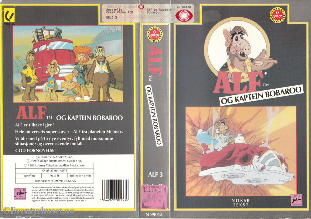 Download / Stream: Alf Og Kaptein Bobaroo. 1989/90. Vhs Big Box. Norwegian Subtitles.