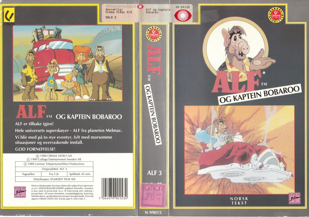 Download / Stream: Alf Og Kaptein Bobaroo. 1989/90. Vhs Big Box. Norwegian Subtitles.