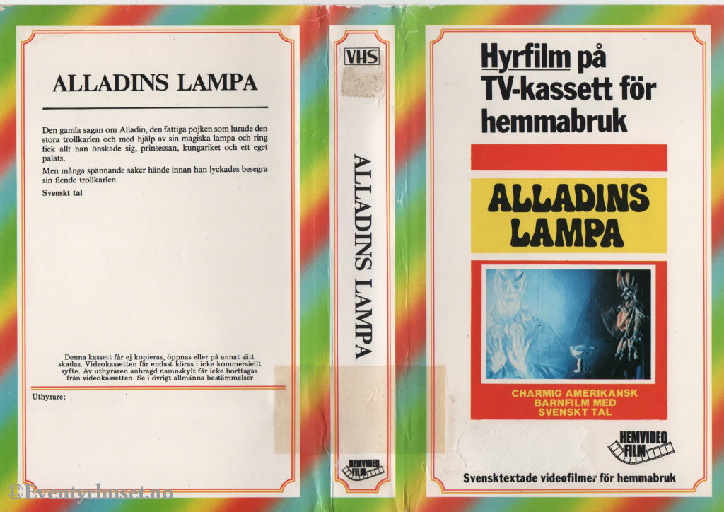 Download / Stream: Alladdins lampa. VHS Big Box. Swedish subtitles. VHS