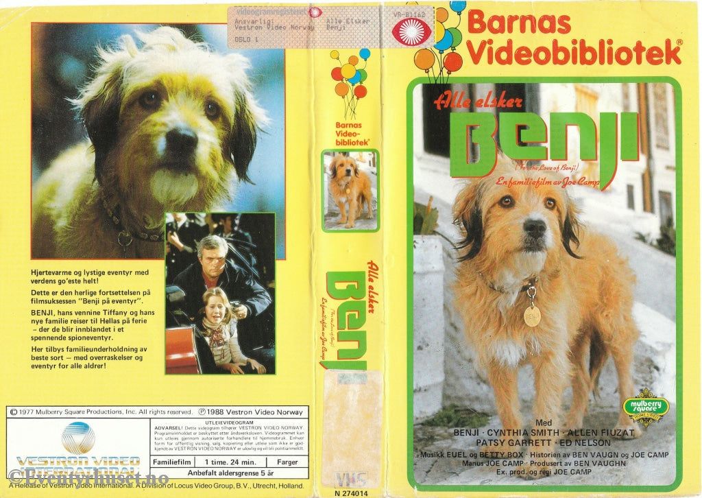 Download / Stream: Alle Elsker Benji. Vhs Big Box. Norwegian Subtitles.