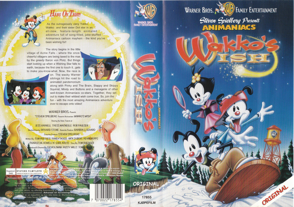 Download / Stream: Animaniacs. Wakko’s Wish. 1999. VHS SB. Norwegian subtitles. VHS