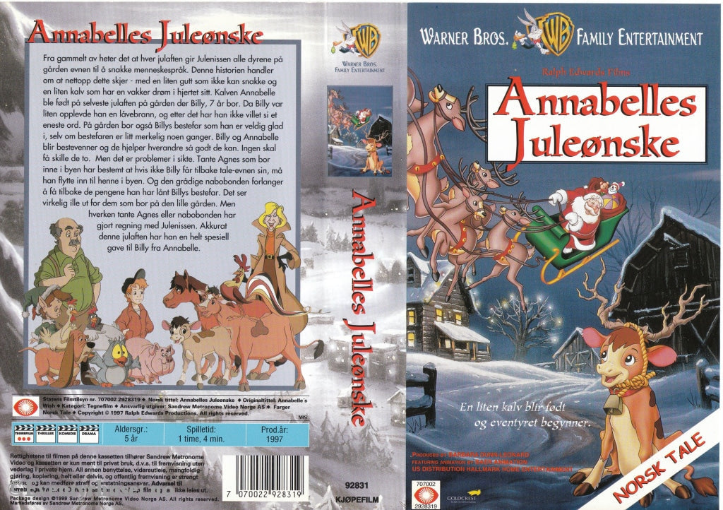 Download / Stream: Annabelles Juleønske. 1997. Vhs. Norwegian Dubbing. Vhs