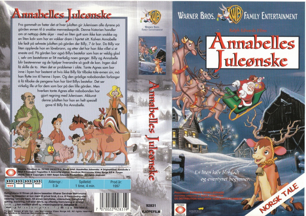 Download / Stream: Annabelles Juleønske. 1997. Vhs. Norwegian Dubbing. Vhs