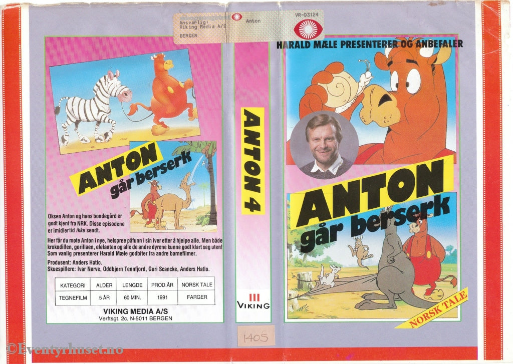 Download / Stream: Anton. Vol. 4. Anton Går Berserk. 1991. Vhs Big Box. Norwegian Dubbing. Stream