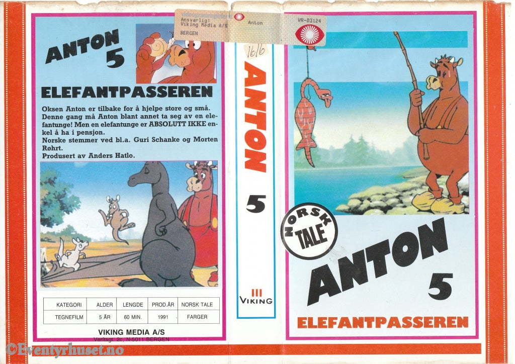 Download / Stream: Anton. Vol. 5. Elefantpasseren. 1991. Vhs Big Box. Norwegian Dubbing. Stream