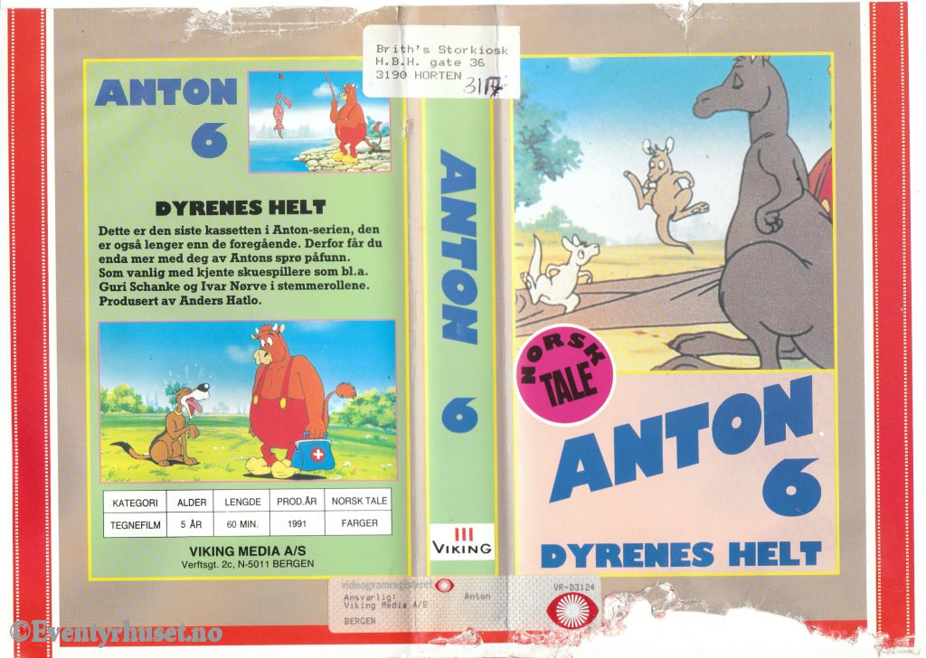 Download / Stream: Anton. Vol. 6. Dyrenes Helt. 1991. Vhs Big Box. Norwegian Dubbing.