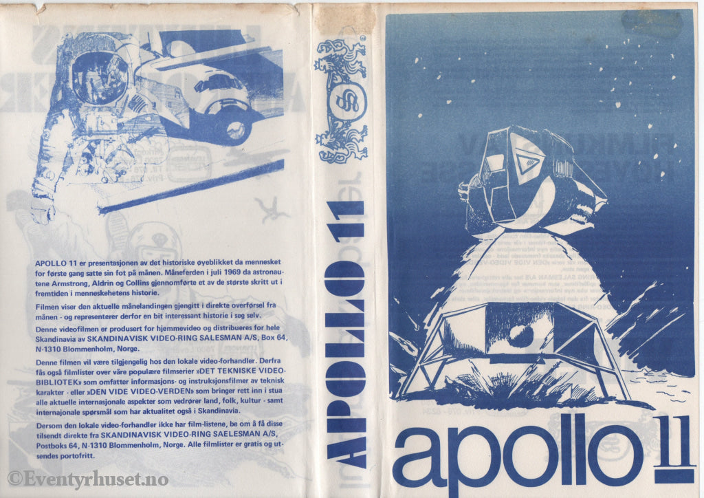 Download / Stream: Apollo 11 - Månelandingen - TV-sendingen i Norge. VHS Big Box. Norwegian dubbing. VHS