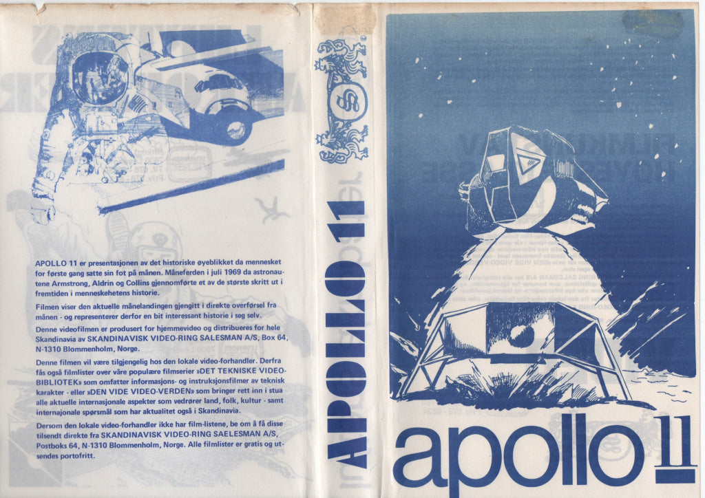 Download / Stream: Apollo 11 - Månelandingen - TV-sendingen i Norge. VHS Big Box. Norwegian dubbing. VHS