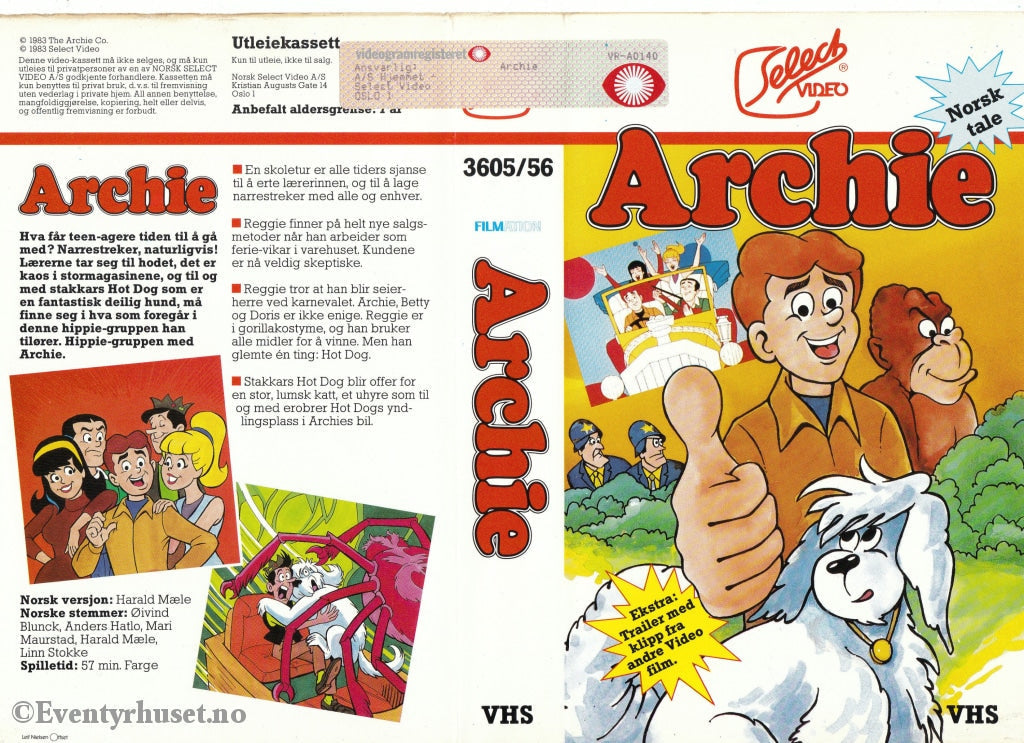Download / Stream: Archie. 1983. Vhs. Norwegian Dubbing. Stream Vhs