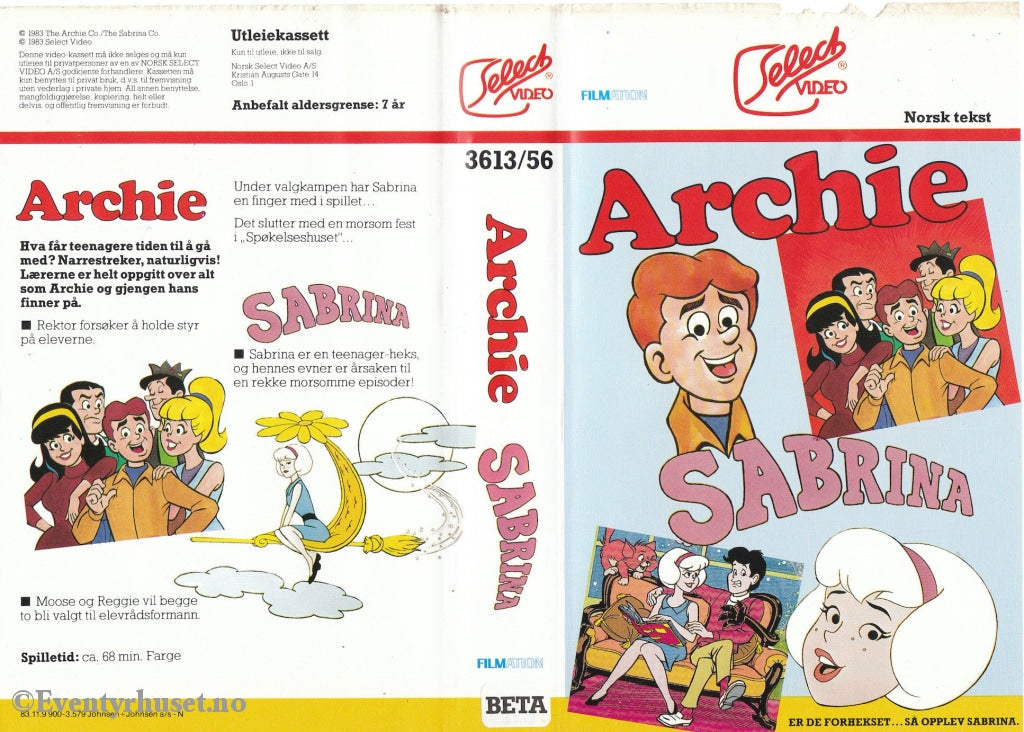Download / Stream: Archie Sabrina. 1983. Vhs. Norwegian Subtitles. Stream Vhs