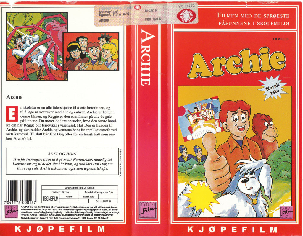 Download / Stream: Archie VHS SB. Norwegian dubbing. VHS