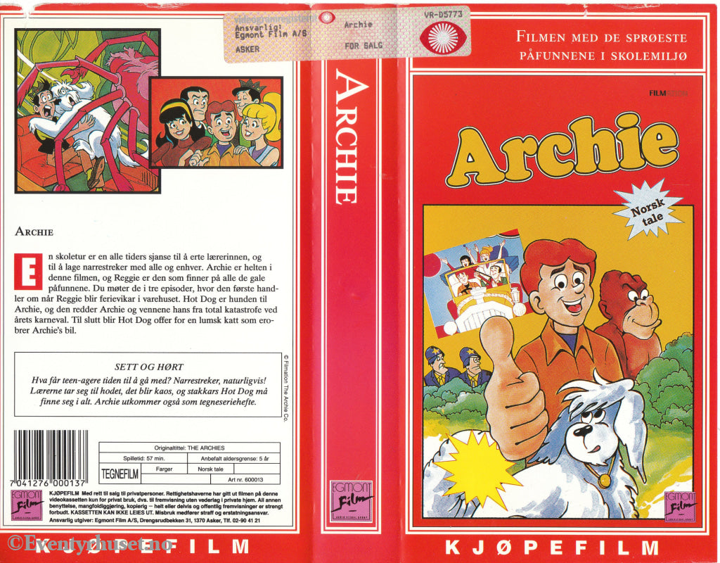 Download / Stream: Archie VHS SB. Norwegian dubbing. VHS