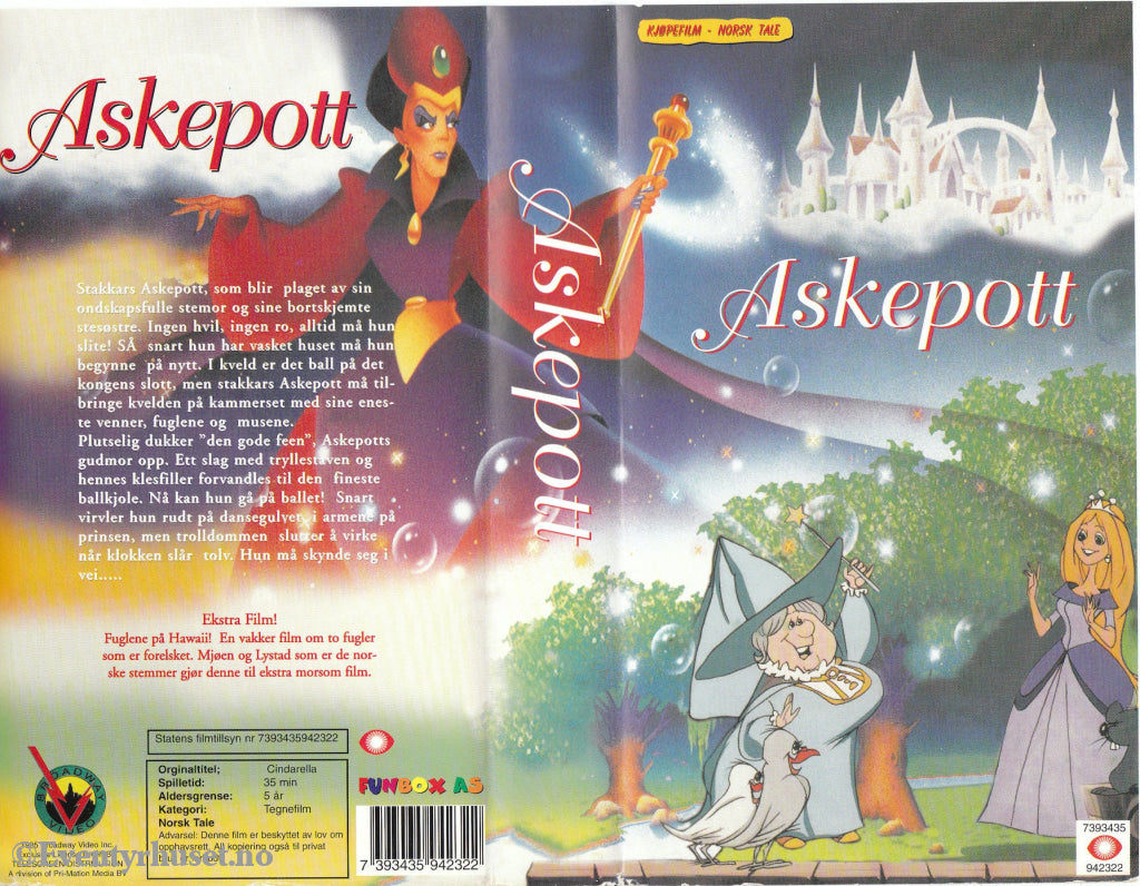 Download / Stream: Askepott. Vhs. Norwegian Dubbing. Vhs