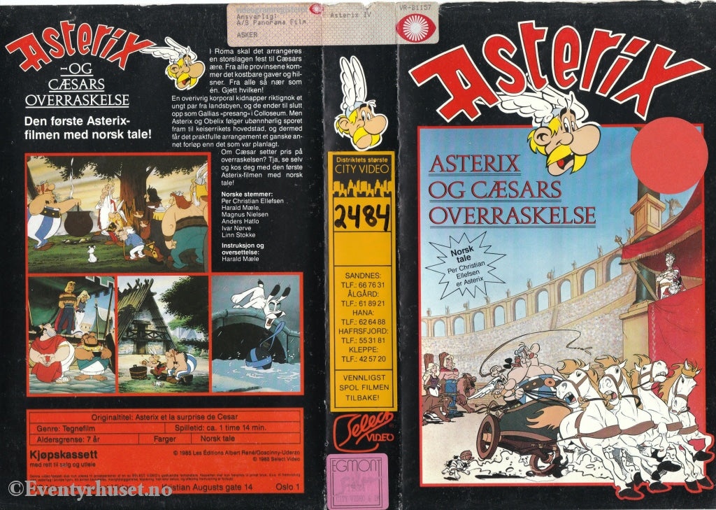 Download / Stream: Asterix & Cæsars Overraskelse (Asterix Versus Caesar). 1985. Vhs Big Box.