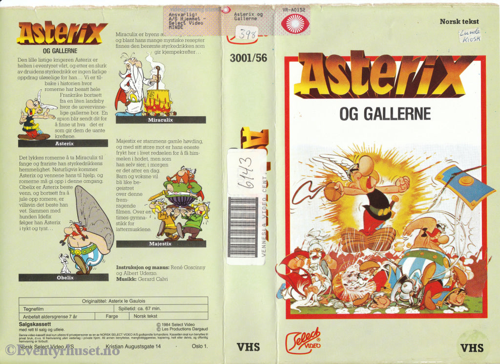 Download / Stream: Asterix & Gallerne (Asterix The Gaul). 1967/84. Vhs Big Box. Norwegian Subtitles.