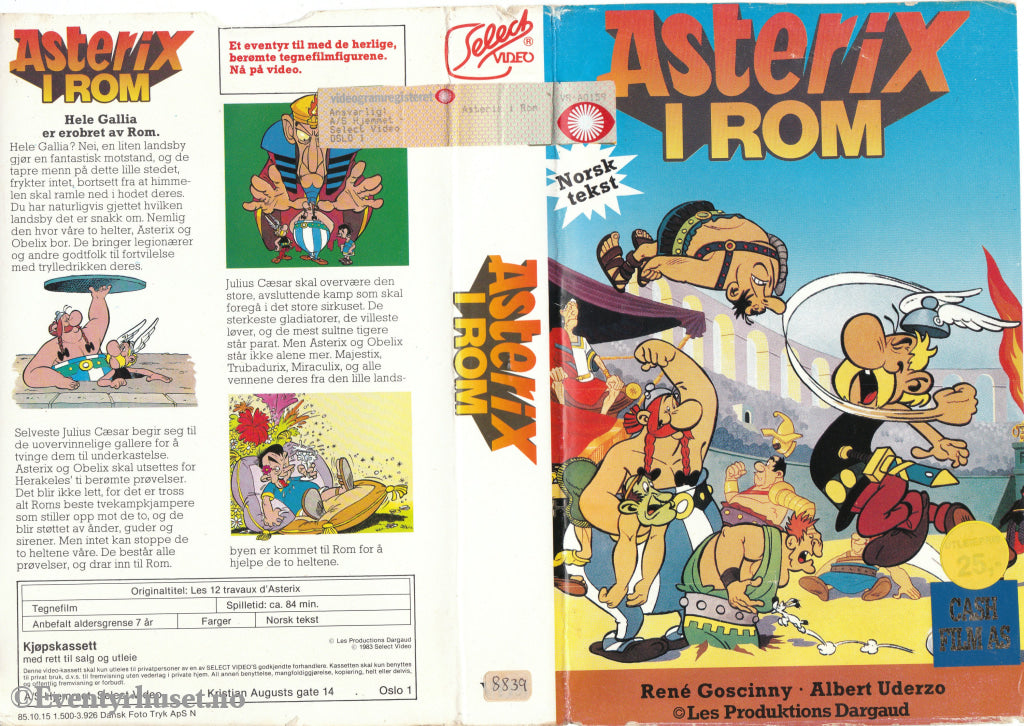 Download / Stream: Asterix I Rom (Asterix Conquers Rome). 1976/83 Vhs Big Box. Norwegian Subtitles.