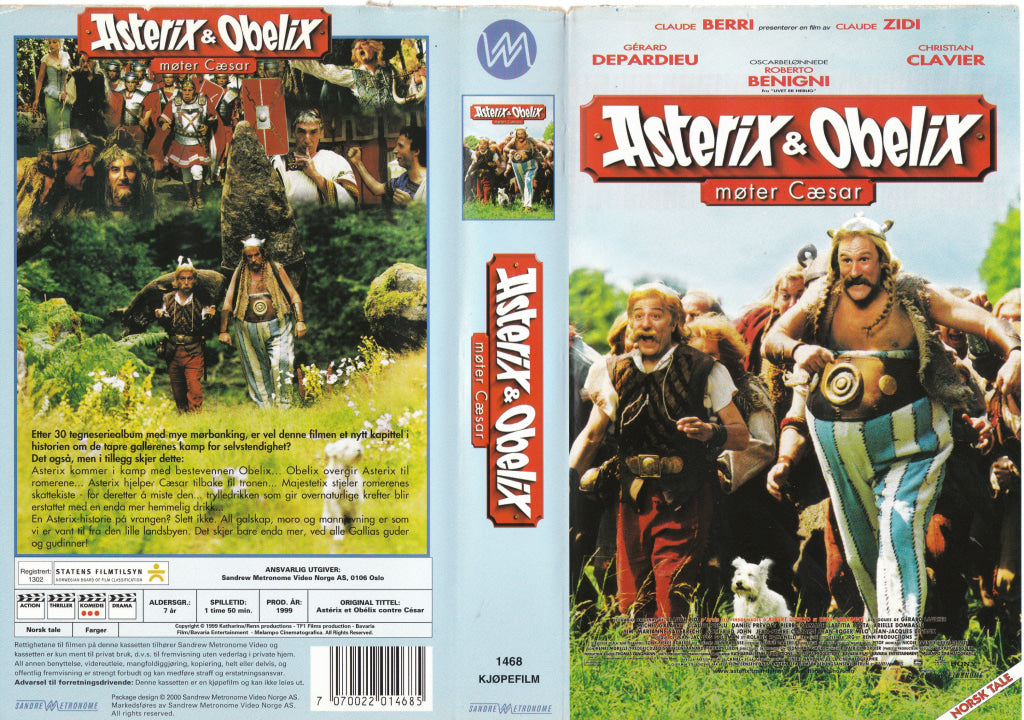 Download / Stream: Asterix & Obelix møter Cæsar. 1999. VHS SB. Norwegian dubbing. VHS