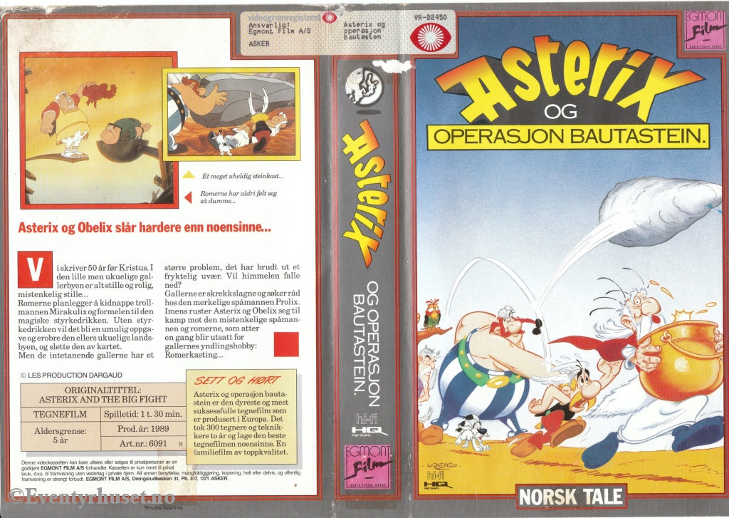Download / Stream: Asterix Og Operasjon Bautastein. 1989. Vhs Big Box. Norwegian Dubbing. Stream