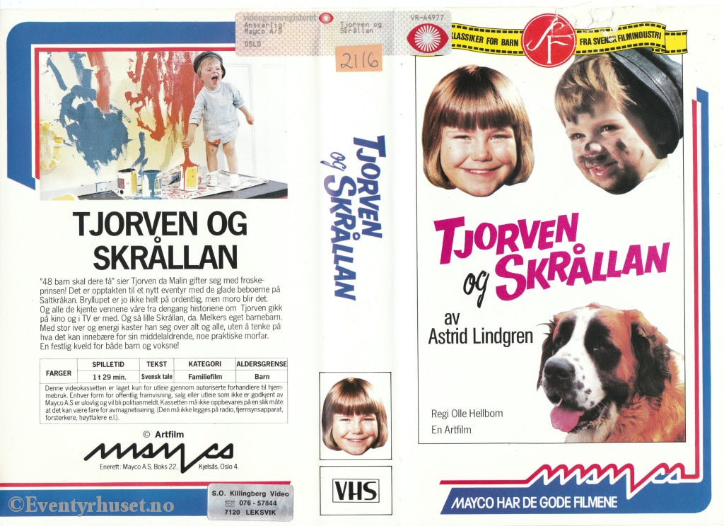 Download / Stream: Astrid Lindgren. Tjorven Og Skrållan. Vhs Big Box. Norwegian Subtitles.