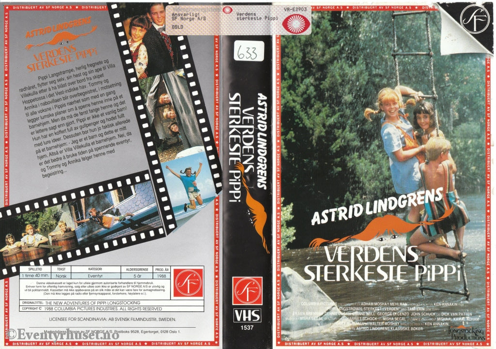 Download / Stream: Astrid Lindgren. Verdens Sterkeste Pippi. 1988. Vhs Big Box. Norwegian Subtitles.